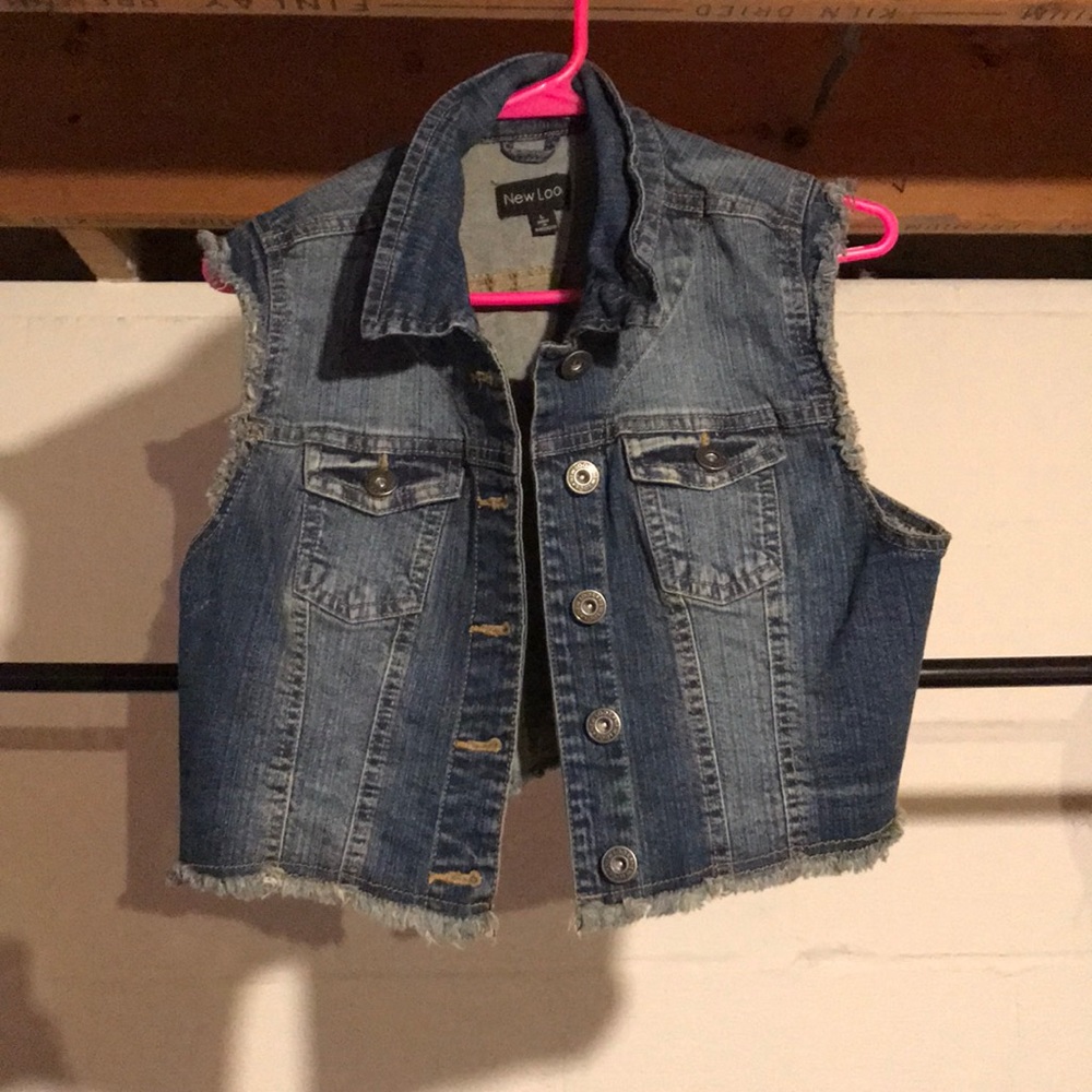 Crop Denim Vest